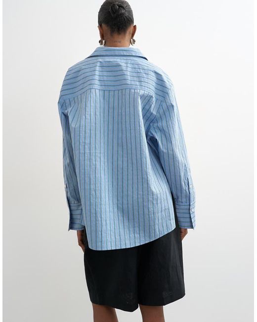 TOPSHOP Blue Oversized Shirt