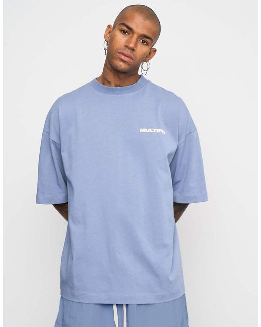 Camiseta Azul Viento Extragrande Multiply De Multiply Apparel de color Blue