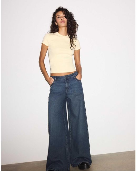 Stradivarius Blue – basic-t-shirt