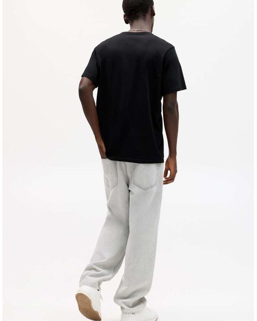 T-Shirt Basic A Maniche Corte Nera di Pull&Bear in Black da Uomo
