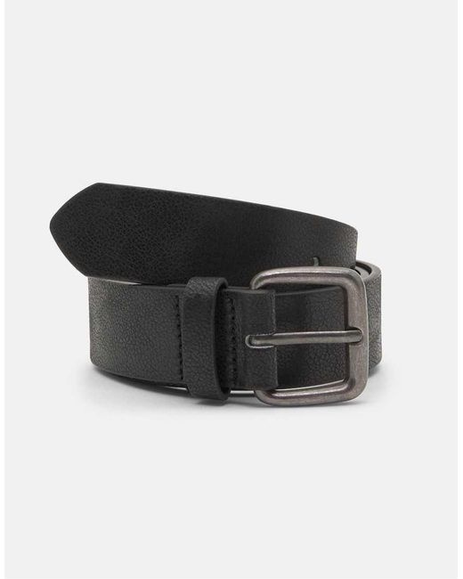 Pull&Bear Black Leather Effect Belt for men