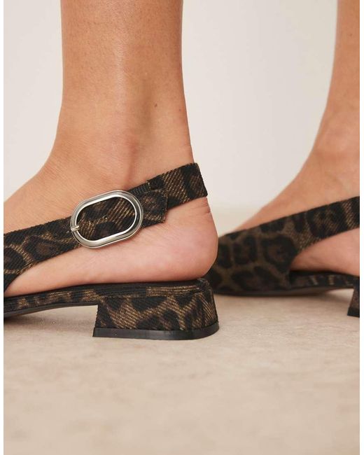 ASOS Natural Leonora Slingback Ballets