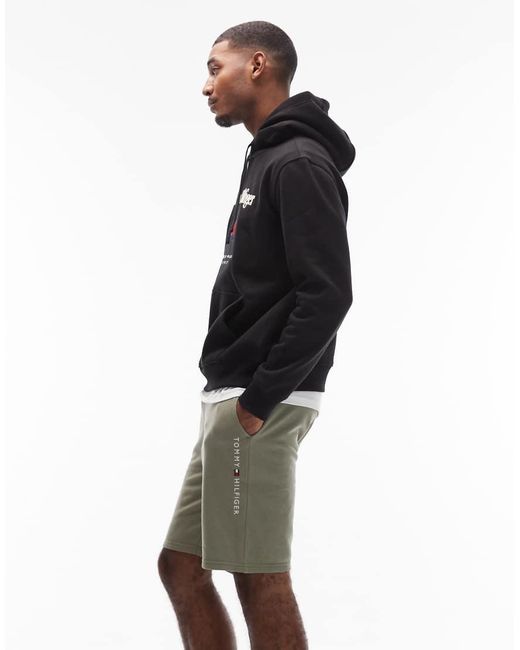 Tommy Hilfiger Black Jersey Shorts for men