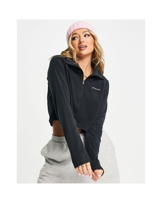 Half zip outlet cropped fleece