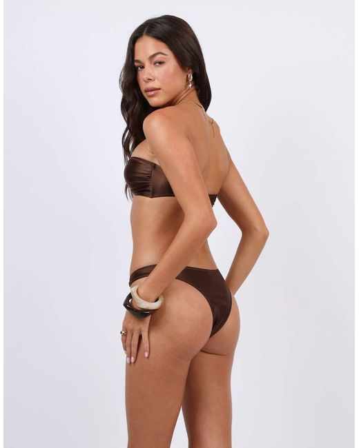 SIMMI Brown Bikini Bottoms With Hardware Detail