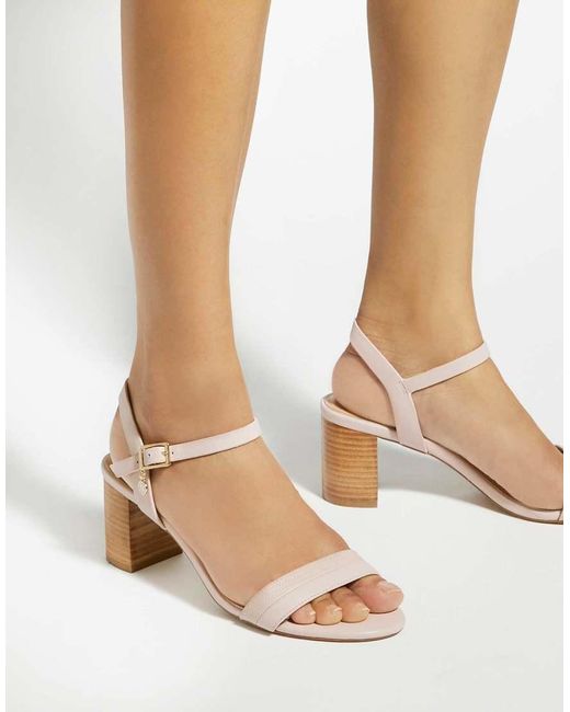 Dune Pink Jaycie Block Heeled Sandals