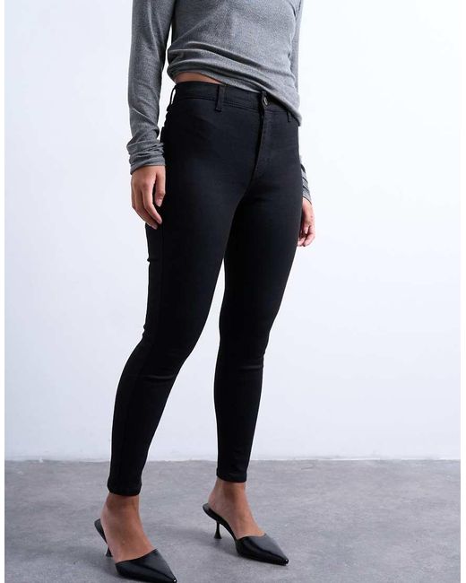 Topshop Unique Gray Joni High Rise Skinny Jean