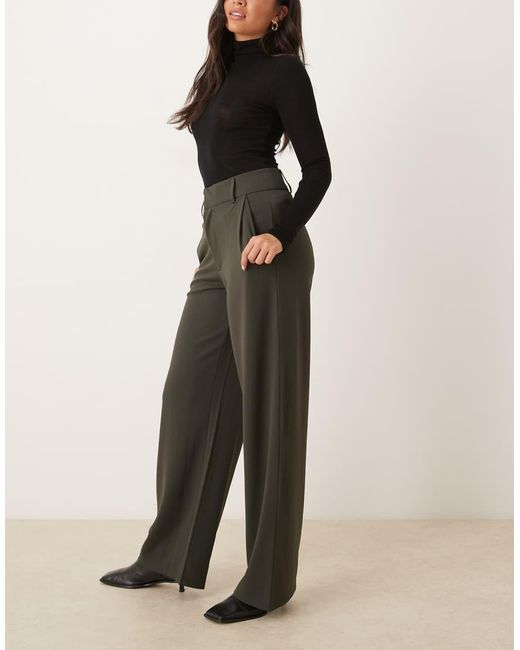 Jdy Green Wide Leg Tailored Trousers