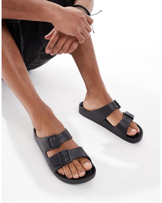 Jack & Jones Black Strap Sandal for men
