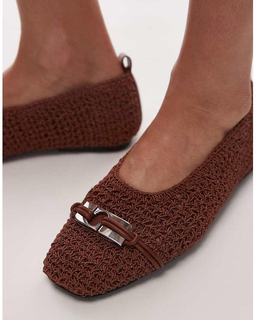 laagam Brown Maui Ballerina Flat Shoes