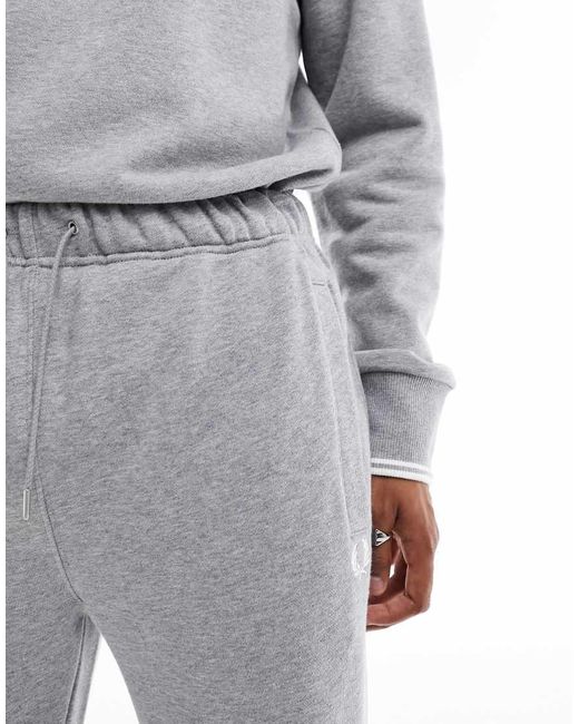 Fred Perry White Loopback Sweatpants for men