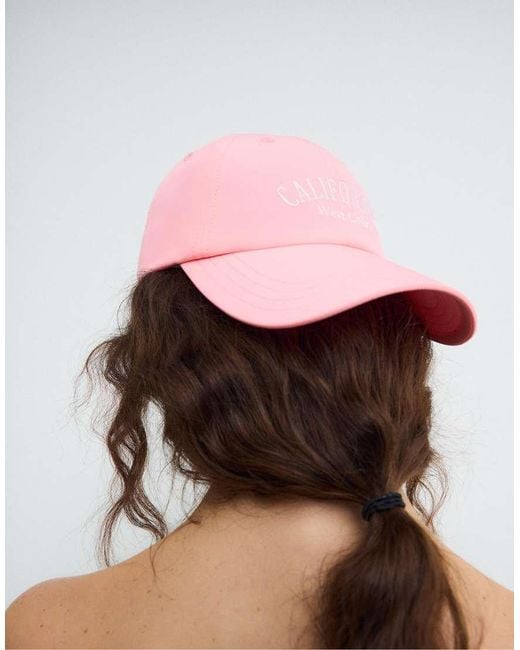 Stradivarius Pink California Cap