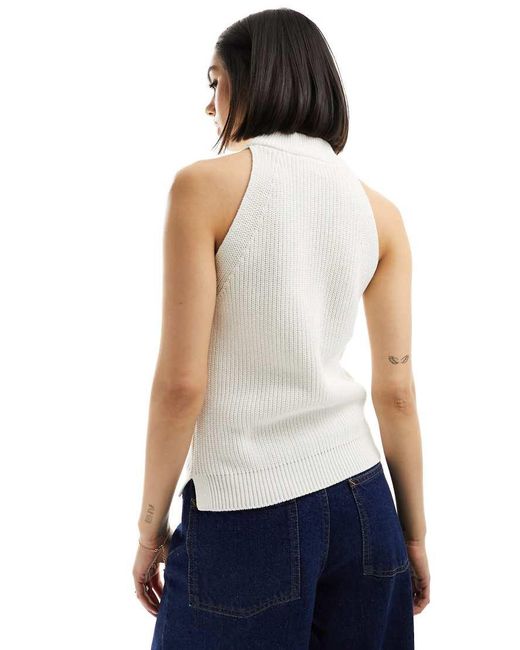 JJXX Blue Knitted Halterneck Singlet