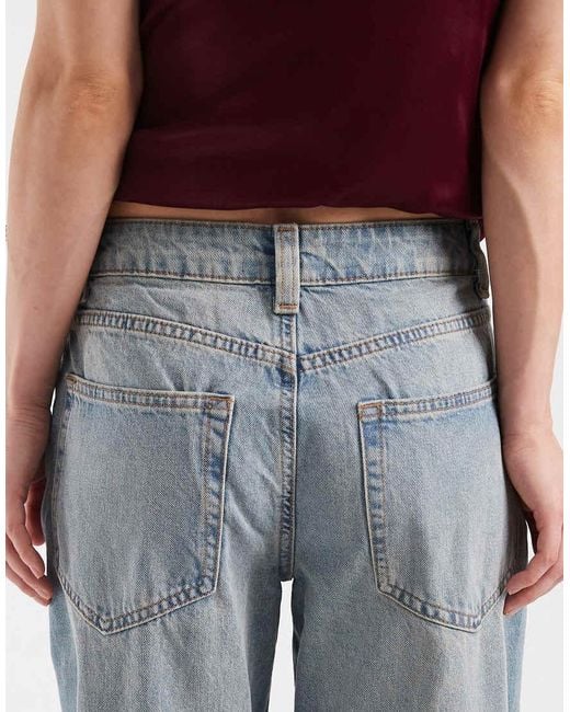 ASOS Blue Asos Design Petite Slim Barrel Jeans