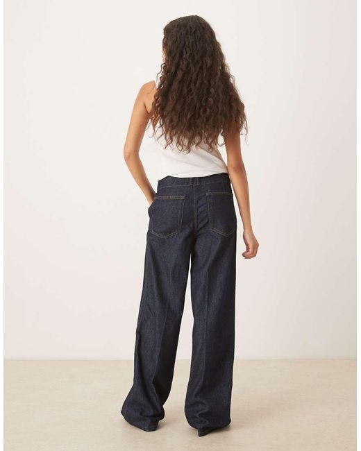 Mango Blue Denim Look Tailored Trouser Co-ord