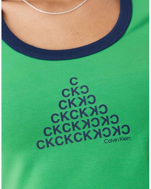 Calvin Klein Green Ringer Baby T-shirt