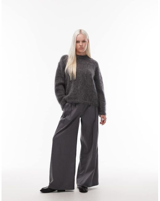 & Other Stories Gray Mohair Super Soft Hairy Knit Sweater