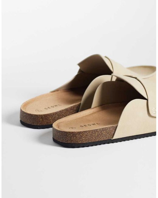 SEQWL White Soda Slip On Loafers Style Mule With for men