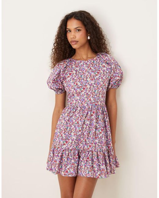 Glamorous Pink Tie Back Mini Dress