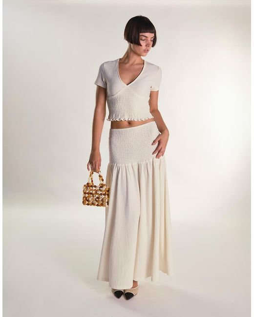 Glamorous Natural Drop Waist Maxi Skirt