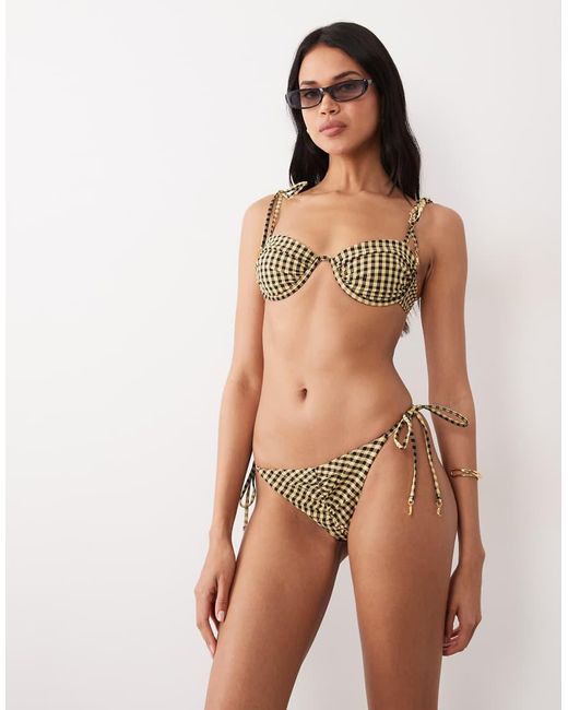 Wild Lovers Green Lemonade Tie Side Bikini Bottom