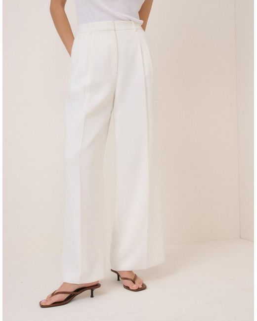 Nobody's Child Natural Tailored Jax Crepe Trousers