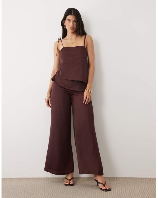 ASOS Brown Double Layer Jumpsuit