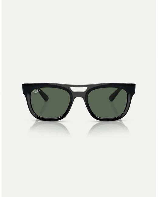 Ray-Ban Green Phil Square Sunglasses With Lens