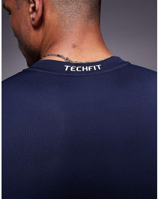 Adidas Originals Blue Adidas Training Tech Fit Base Layer T-shirt for men