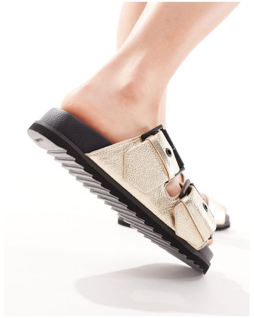 Sandales chunky en cuir - métallisé AllSaints en coloris Natural