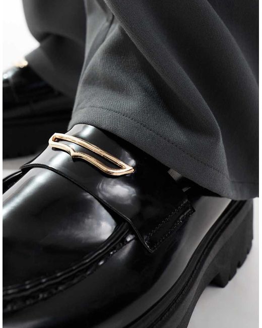 ASOS Black Chunky Loafers for men