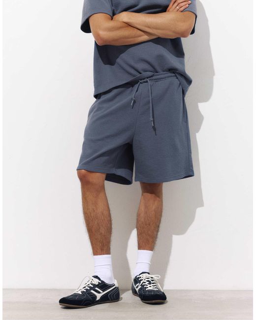 Bermuda molletonné texturé - gris Pull&Bear pour homme en coloris Blue