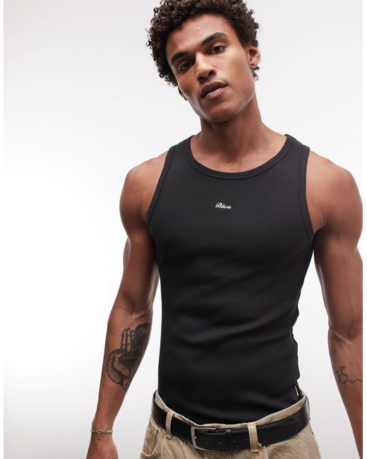 BLKVIS Black Script Logo Vest for men