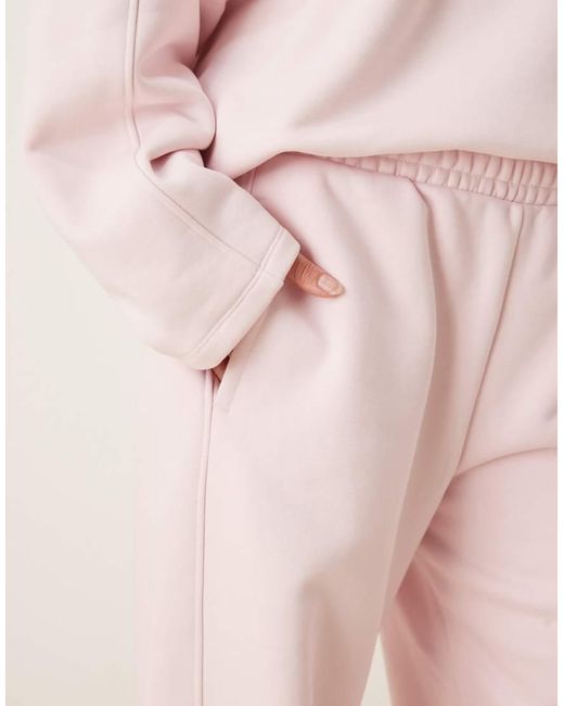 ASOS Pink Asos Design Curve Premium 500gsm Seamed Barrel Leg jogger