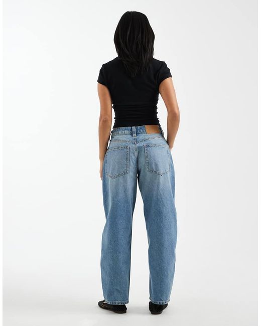 ASOS Blue Asos Design Circular Design Collection Petite Slim Barrel Jeans
