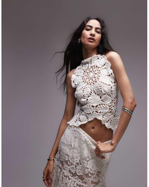 Topshop tie shoulder corset top hotsell
