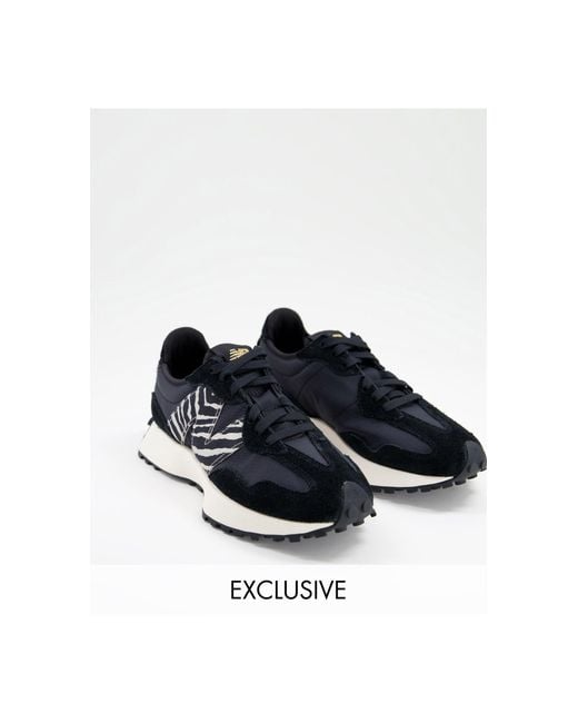 New Balance Black 327 Animal Trainers