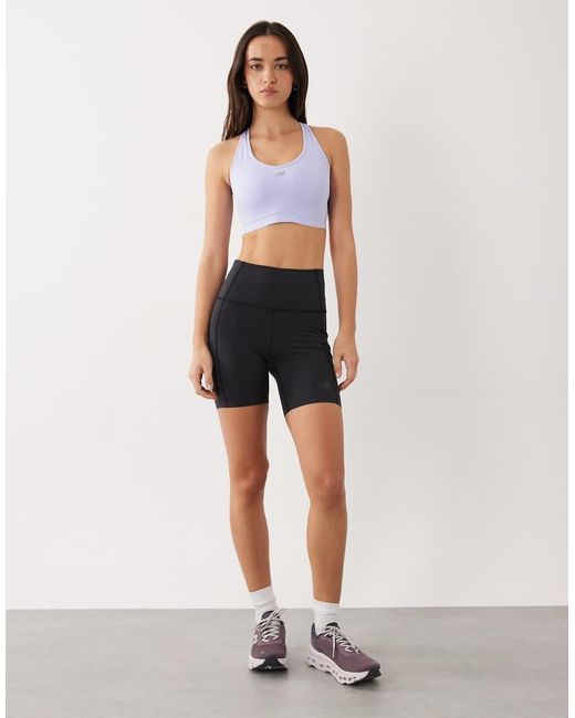 New Balance Purple Essential Run Sports Bra