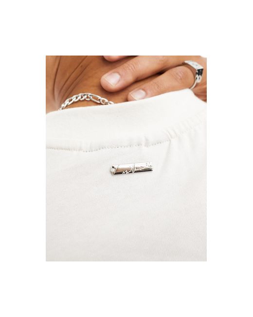 The Couture Club White Embroidered Short Sleeve T-shirt for men