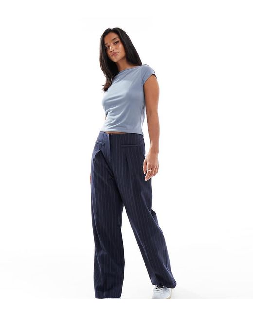Miss Selfridge Blue Tailored High Waisted Trouser