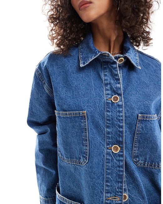 ASOS Blue Denim Barn Jacket