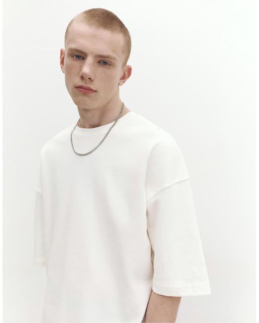 T-shirt ample - cassé Pull&Bear pour homme en coloris White