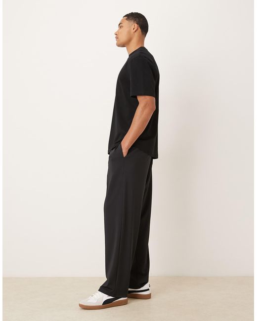 ASOS Black Heavyweight Tapered jogger for men