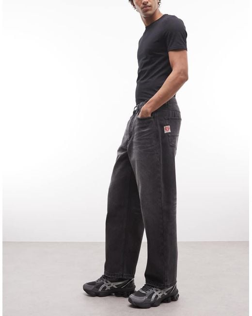 Aape By A Bathing Ape Blue Aape By A Bathing Ape Loose Fit Denim Jeans for men