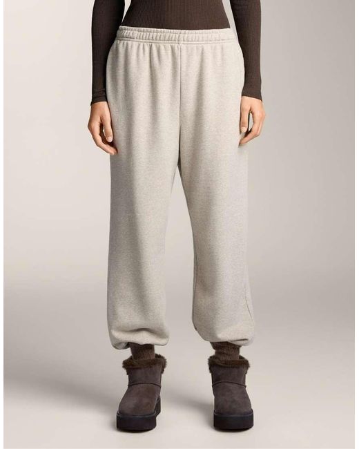 Oysho Natural Relaxed Fit jogger With Cotton