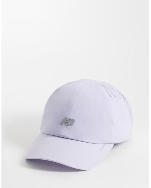 New Balance White Fast Days 6 Panel Cap