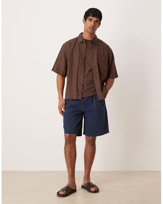 Bermuda mi-long à double pinces ASOS pour homme en coloris Blue