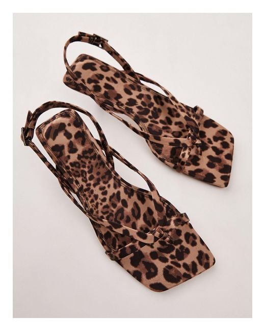 Issy - sandali infa-alluce leopardati con tacco di TOPSHOP in Black