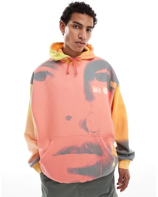 Basic Pleasure Mode Akira All Over Graphic Oversized Hoodie in Pink for Men Lyst UK