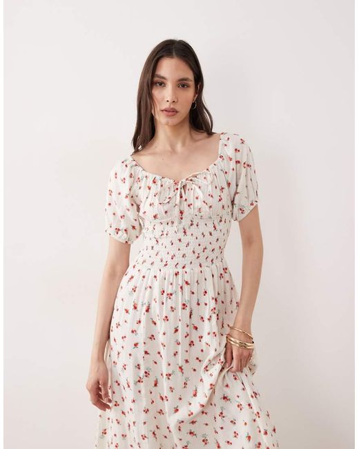 esmé studios Pink Esmee Puff Sleeve Tie Front Maxi Beach Dress